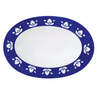 Walmart Sofia Home Large Oval Indigo Stoneware Serve Tray by Sofia Vergara offer