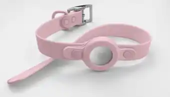 Walmart LUXE + LOLI Light Blush Dog Collar with AirTag Holder, Medium offer