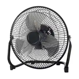 Walmart Mainstays 9 3-Speed High Velocity Wall Mountable Black New Floor Fan offer