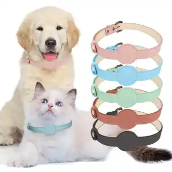 Walmart StarBay Adjustable Faux Leather Cat Collar with GPS, Waterproof & Eco-Friendly Design for AirTag offer