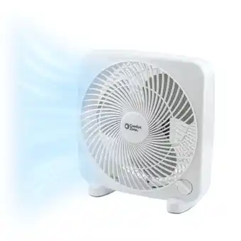 Walmart Comfort Zone 9 3-Speed Portable Box Fan for Home, White offer