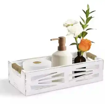 Walmart Sequpr Wooden Rectangle Shape Bathroom Decor Box Toilet Paper Holder offer