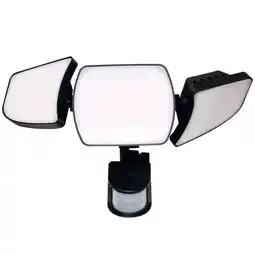Walmart Westinghouse 2000 Lumen Solar Motion Activated Triple Head Security Light, Black offer
