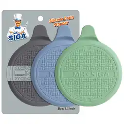 Walmart MR.Siga Silicone Bathtub Stopper, Drain Stopper for Shower, 5.1 Diameter, 3 Pack offer