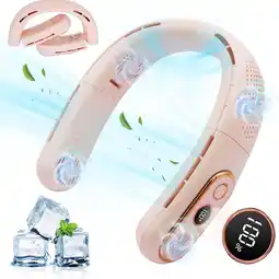 Walmart MQ Portable Neck Fan, 4 Turbo, 3-Speed, 80 Blades, 0.59 lb, Hands-Free, Foldable USB Fan for Travel offer