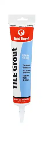 Walmart Red Devil Indoor and Outdoor White Tile Grout 5.5 oz offer
