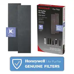 Walmart Honeywell Air Purifier Replacement Filter, HRFK2, K Pre Carbon Filter, 2 Pack offer