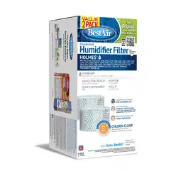 Walmart BestAir H62 Value 2 Pack Humidifier Replacement Paper Wick Filter for Holmes Humidifiers Wt 0.4 lb offer