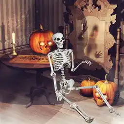 Walmart Costway 5.4ft Halloween Skeleton Life Size Realistic Full Body Hanging w/ Movable Joints offer