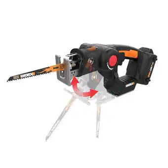 Walmart Worx WX550L 20V Power Share Axis Cordless Reciprocating & Jig Saw (Battery & Charger Included) offer