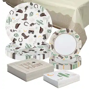 Walmart 113 Pieces Modern Western Disposable Tableware Party Kit for 24 Guests offer