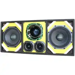 Walmart Two Despacito Heavy Duty 8 in. Woofers One Horn with Two Bullet Tweeters, Yellow offer