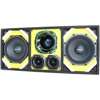 Walmart Two Despacito Heavy Duty 8 in. Woofers One Horn with Two Bullet Tweeters, Yellow offer