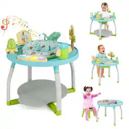Walmart Costway 5-in-1 Baby Activity Center with Rotating Seat Removable Toys Lights & Music Blue offer