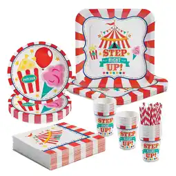 Walmart 128 Pieces Carnival Party Disposable Tableware Kit for 24 Guests offer
