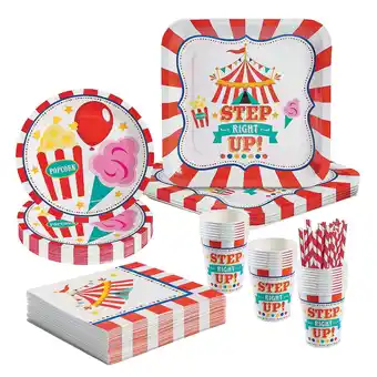 Walmart 128 Pieces Carnival Party Disposable Tableware Kit for 24 Guests offer