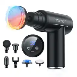 Walmart Unitc Mini Massage Gun with Heat&Cold, Deep Tissue Messager with 6 Heads, Gifts offer