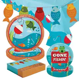 Walmart 84 Pieces Little Fisherman Party Disposable Tableware Kit for 24 Guests offer