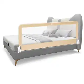 Walmart Infans 59 Breathable Baby Children Toddlers Bed Rail Guard Safety Swing Down Beige offer