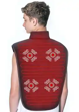 Walmart Snailax Vibration Heating Pad for Back Pain Relief, 4 Heat Settings & Auto Shut-off, 20x36 Black offer