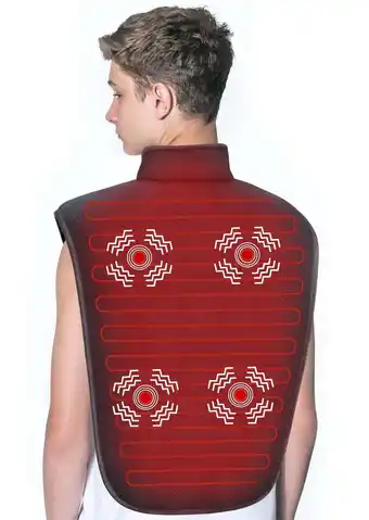 Walmart Snailax Vibration Heating Pad for Back Pain Relief, 4 Heat Settings & Auto Shut-off, 20x36 Black offer