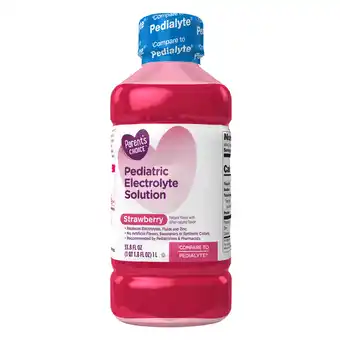 Walmart Parent's Choice Electrolyte Solution, Strawberry, Dye-Free, for Kids and Adults, 1 Liter offer