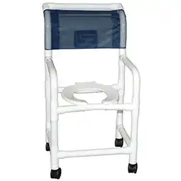 Walmart MJM International Superior Shower Chair, Twin Brake Casters, Fast Drying Removable Backrest Sling offer