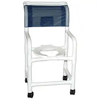 Walmart MJM International Superior Shower Chair, Twin Brake Casters, Fast Drying Removable Backrest Sling offer