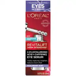 Walmart L'Oreal Paris Revitalift Caffeine Eye Serum, Replumps, 0.67 fl oz offer