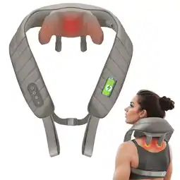 Walmart Snailax Cordless Shiatsu Neck Back Massager with Heat for Pain Relief Deep Tissue, Gray, Gifts offer