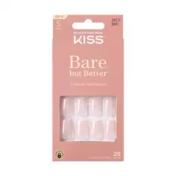 Walmart KISS Bare But Better, Press On Nails, Nudies, Beige, Short Squoval, 28 Count offer