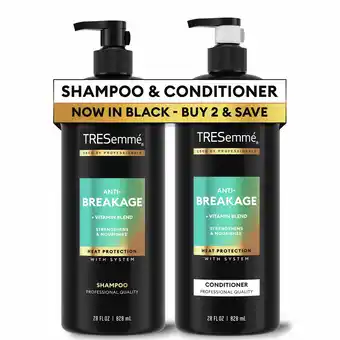 Walmart Tresemme Shampoo and Conditioner Anti-Breakage, 28 oz 2 Count offer