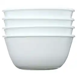 Walmart Corelle Winter Frost White 12 oz Glass Rice Bowl (Set of 4) offer