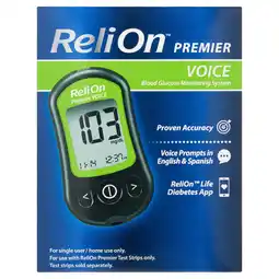 Walmart ReliOn Premier VOICE Blood Glucose Monitoring System offer