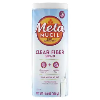Walmart Metamucil Fiber Supplement, Clear Fiber Powder for Digestive Health, Unflavored, 75 Servings offer