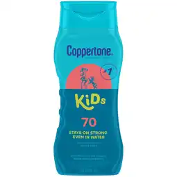 Walmart Coppertone Kids Sunscreen Lotion, SPF 70 Sunscreen for Kids, 8 fl oz offer