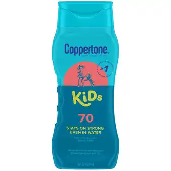 Walmart Coppertone Kids Sunscreen Lotion, SPF 70 Sunscreen for Kids, 8 fl oz offer