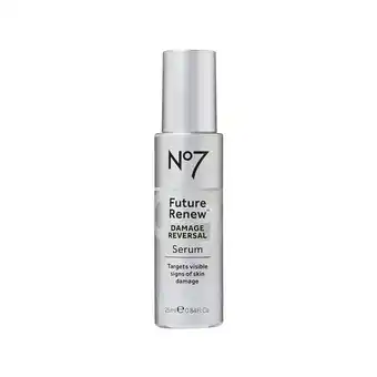 Walmart No7 Future Renew Damage Reversal Facial Serum with Pepticology, Niacinamide and Vitamin C, 0.84 oz offer