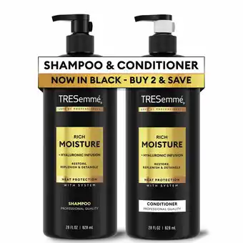 Walmart Tresemme Rich Moisture Shampoo, part of Heat Protectant System, 28 oz offer