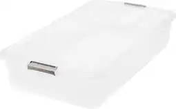 Walmart IRIS 50 Qt. Plastic Storage Bin with Lid, Stackable Storage Container, Tote, Clear offer