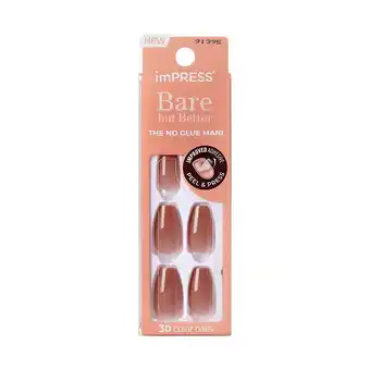 Walmart KISS imPRESS Press on Nails, Flare, Beige, Medium Coffin, 30 Count offer