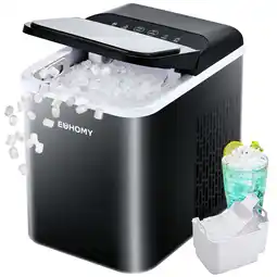 Walmart EUHOMY 35lbs/24H Nugget Ice Maker Countertop, Pebble Ice Maker Machine with Auto-Cleaning, Black offer