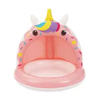Walmart Play Day Inflatable Unicorn Shade Pool, Round, Pink, Ages 1-3, Unisex offer