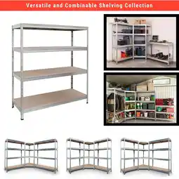 Walmart Ar Shelving Customizable Storage Collection 71x59x18 4-Tier Metal Shelf 2000 lb Galvanized Finish offer