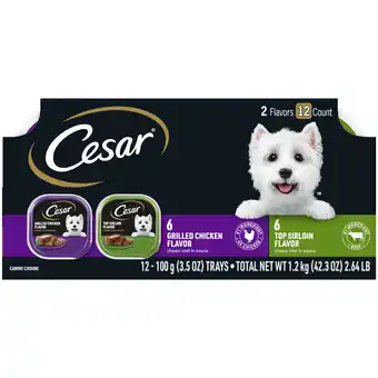 Walmart Cesar Classic Loaf In Sauce Wet Dog Food Variety Pack, 3.5 Oz Trays (12 Pack) offer