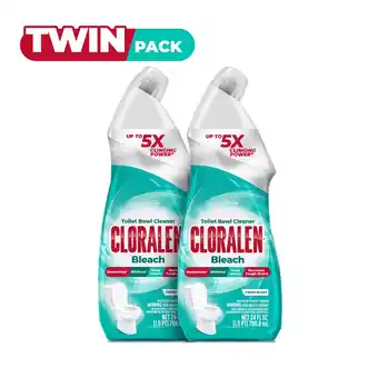 Walmart Cloralen Toilet Bowl Cleaner Liquid Gel, 2 pack, 24 fl oz offer