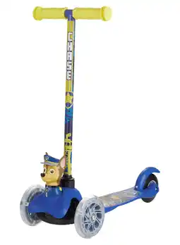 Walmart Paw Patrol Chase Ride-N-Glide Buddies 3D Toddler Scooter, 3 Wheel Scooter for Kids Ages 3+, Blue offer
