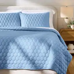 Walmart Better Homes & Gardens Tencel Quilt, Blue Cove, Full/Queen, All Ages offer