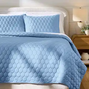 Walmart Better Homes & Gardens Tencel Quilt, Blue Cove, Full/Queen, All Ages offer