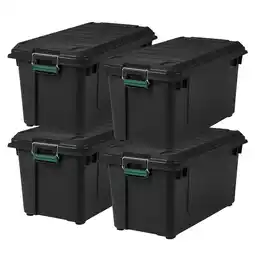 Walmart Remington 22 Gal. Plastic Storage Bins with Lids, Latching Totes, Heavy Duty Containers 4Pk offer